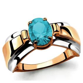 Кольцо из золочёного серебра AQUAMARINE А6593205-пк с топазом А6593205-пк фото