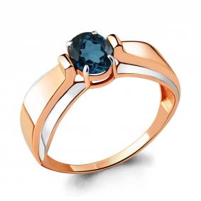 Кольцо из золочёного серебра AQUAMARINE А6593208-пк с Лондон топазом А6593208-пк фото