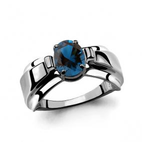 Серебряное кольцо AQUAMARINE А6593208 с Лондон топазом А6593208 фото
