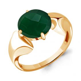 Кольцо из золочёного серебра AQUAMARINE А6594409-п с агатом А6594409-п фото