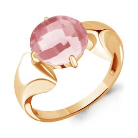 Кольцо из золочёного серебра AQUAMARINE А6594490-п с морганитом А6594490-п фото