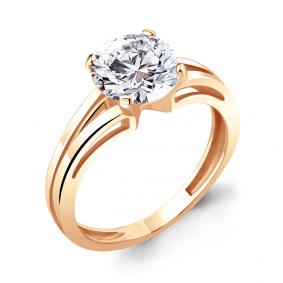 Кольцо из золочёного серебра AQUAMARINE А66042-п с Swarovski А66042-п фото