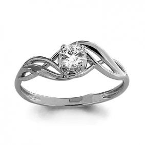 Серебряное кольцо AQUAMARINE А66079 с Swarovski А66079 фото