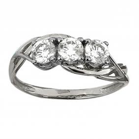 Серебряное кольцо AQUAMARINE А66193 с фианитом А66193 фото