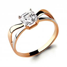 Кольцо из золочёного серебра AQUAMARINE А66476-пк с Swarovski А66476-пк фото