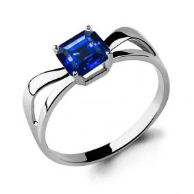 Серебряное кольцо AQUAMARINE А66476Н с гидротермальным сапфиром А66476Н фото