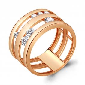 Кольцо из золочёного серебра AQUAMARINE А66580-п с Swarovski А66580-п фото