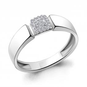 Серебряное кольцо AQUAMARINE А66659 с ювелирным кристаллом А66659 фото