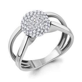 Серебряное кольцо AQUAMARINE А66665 с ювелирным кристаллом А66665 фото