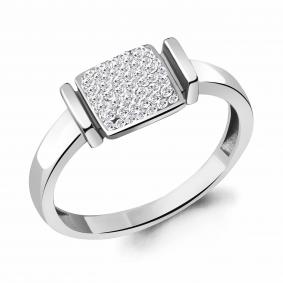 Серебряное кольцо AQUAMARINE А66677 с ювелирным кристаллом А66677 фото