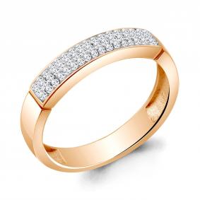 Кольцо из золочёного серебра AQUAMARINE А66686-п с ювелирным кристаллом А66686-п фото