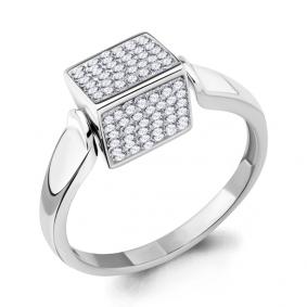 Серебряное кольцо с подвижным элементом AQUAMARINE с ювелирным кристаллом А66699 А66699 фото