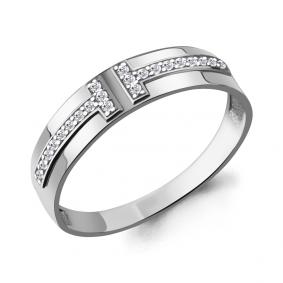 Серебряное кольцо AQUAMARINE А67026 с фианитом А67026 фото