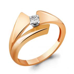 Кольцо из золочёного серебра AQUAMARINE А67103А-п с фианитом А67103А-п фото