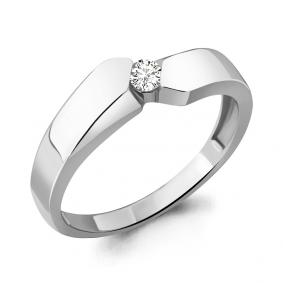 Серебряное кольцо AQUAMARINE А67104А с фианитом А67104А фото