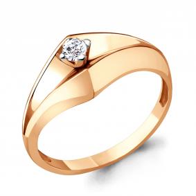 Кольцо из золочёного серебра AQUAMARINE А67107А-п с фианитом А67107А-п фото