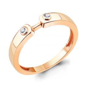 Кольцо из золочёного серебра AQUAMARINE А67163А-п с фианитом А67163А-п фото