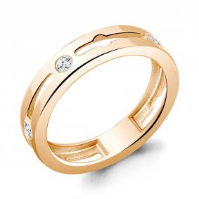 Кольцо из золочёного серебра AQUAMARINE А67203А-п с фианитом А67203А-п фото