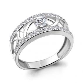Серебряное кольцо AQUAMARINE А67226А с фианитом А67226А фото