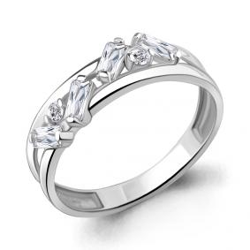Серебряное кольцо AQUAMARINE А67253А с фианитом А67253А фото