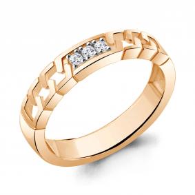 Кольцо из золочёного серебра AQUAMARINE А67274А-п с фианитом А67274А-п фото