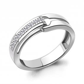 Серебряное кольцо AQUAMARINE А67278А с фианитом А67278А фото