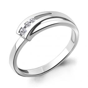 Серебряное кольцо AQUAMARINE А67287А с фианитом А67287А фото