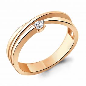 Кольцо из золочёного серебра AQUAMARINE А67297А-п с фианитом А67297А-п фото