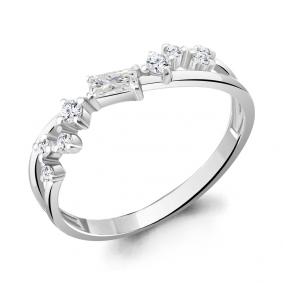Серебряное кольцо AQUAMARINE А67303А с фианитом А67303А фото