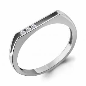 Серебряное кольцо AQUAMARINE А67304А с фианитом А67304А фото