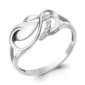 Серебряное кольцо AQUAMARINE А67306А с фианитом А67306А фото
