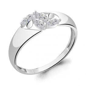 Серебряное кольцо AQUAMARINE А67308 с фианитом А67308 фото
