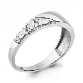 Серебряное кольцо AQUAMARINE А67310 с фианитом А67310 фото
