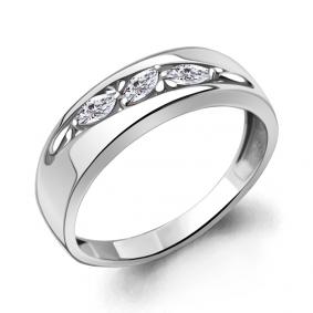 Серебряное кольцо AQUAMARINE А67313 с фианитом А67313 фото