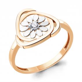 Кольцо из золочёного серебра AQUAMARINE А67328А-пк с фианитом А67328А-пк фото