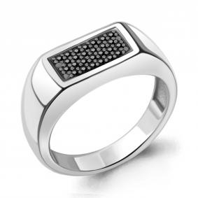 Серебряное кольцо AQUAMARINE А67445Ч с ювелирным кристаллом А67445Ч фото