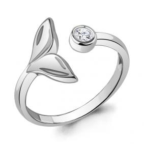 Серебряное кольцо AQUAMARINE А67494А с фианитом А67494А фото