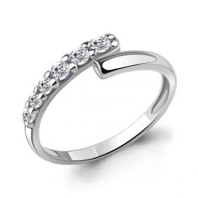 Серебряное кольцо AQUAMARINE А67701А с фианитом А67701А фото