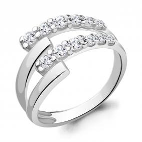 Серебряное кольцо AQUAMARINE А67702А с фианитом А67702А фото