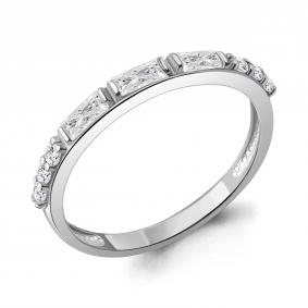 Серебряное кольцо AQUAMARINE А67794А с фианитом А67794А фото