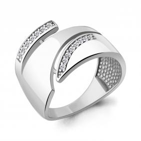 Серебряное кольцо AQUAMARINE А67840А с фианитом А67840А фото