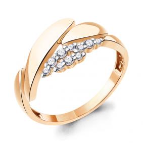 Кольцо из золочёного серебра AQUAMARINE А67843А-п с фианитом А67843А-п фото