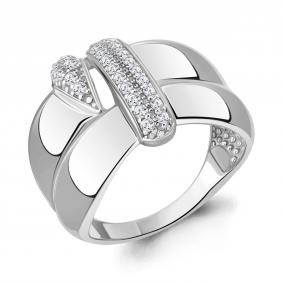 Серебряное кольцо AQUAMARINE А67862А с фианитом А67862А фото