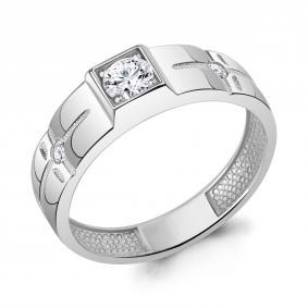 Серебряное кольцо AQUAMARINE А67882А с фианитом А67882А фото