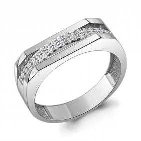 Серебряное кольцо AQUAMARINE А67889А с фианитом А67889А фото