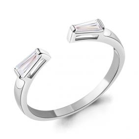 Серебряное кольцо AQUAMARINE А67893 с фианитом А67893 фото