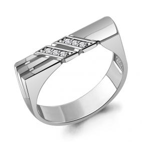 Серебряное кольцо AQUAMARINE А67958А с фианитом А67958А фото