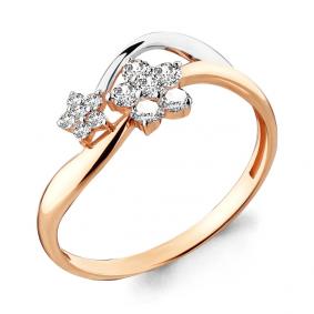 Кольцо из золочёного серебра AQUAMARINE А68005А-пк с фианитом А68005А-пк фото