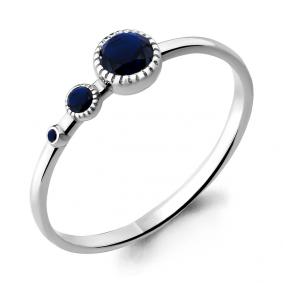 Серебряное кольцо AQUAMARINE А68106Б с гидротермальным сапфиром А68106Б фото