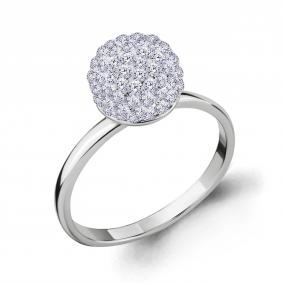 Серебряное кольцо AQUAMARINE А68255 с ювелирным кристаллом А68255 фото